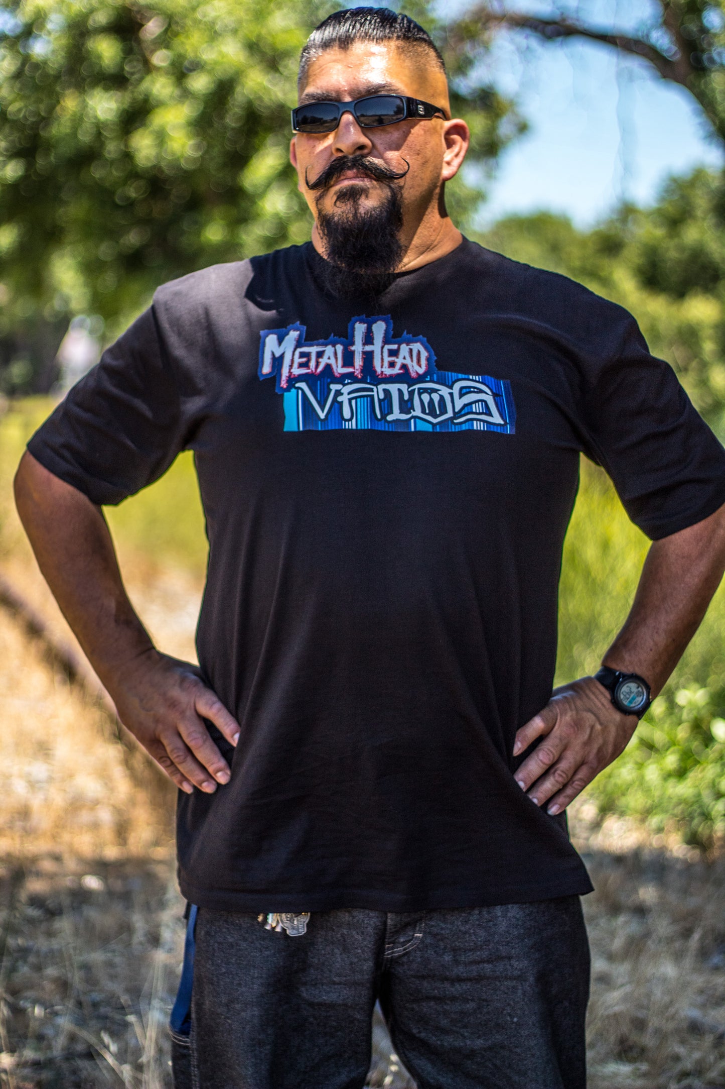 MetalHead Vatos Tee (Dodger Blue Serape)